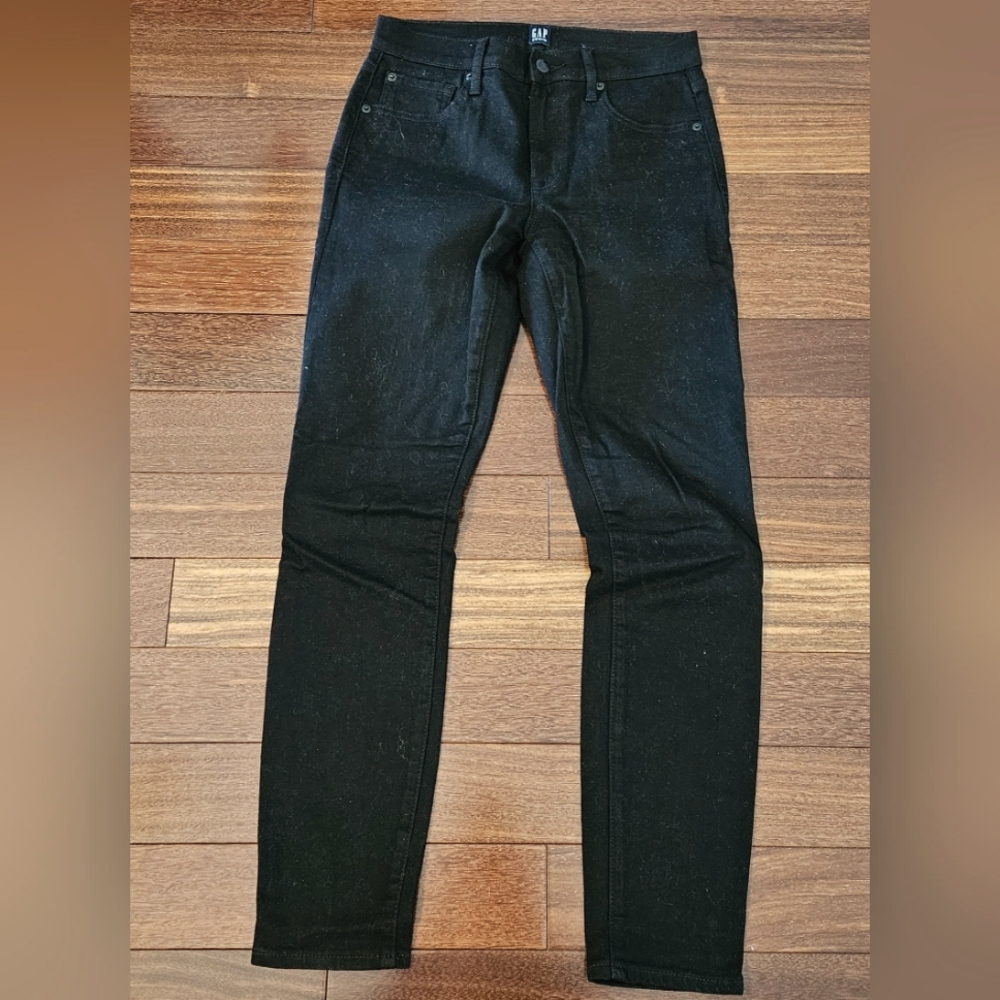 GAP black true skinny 27